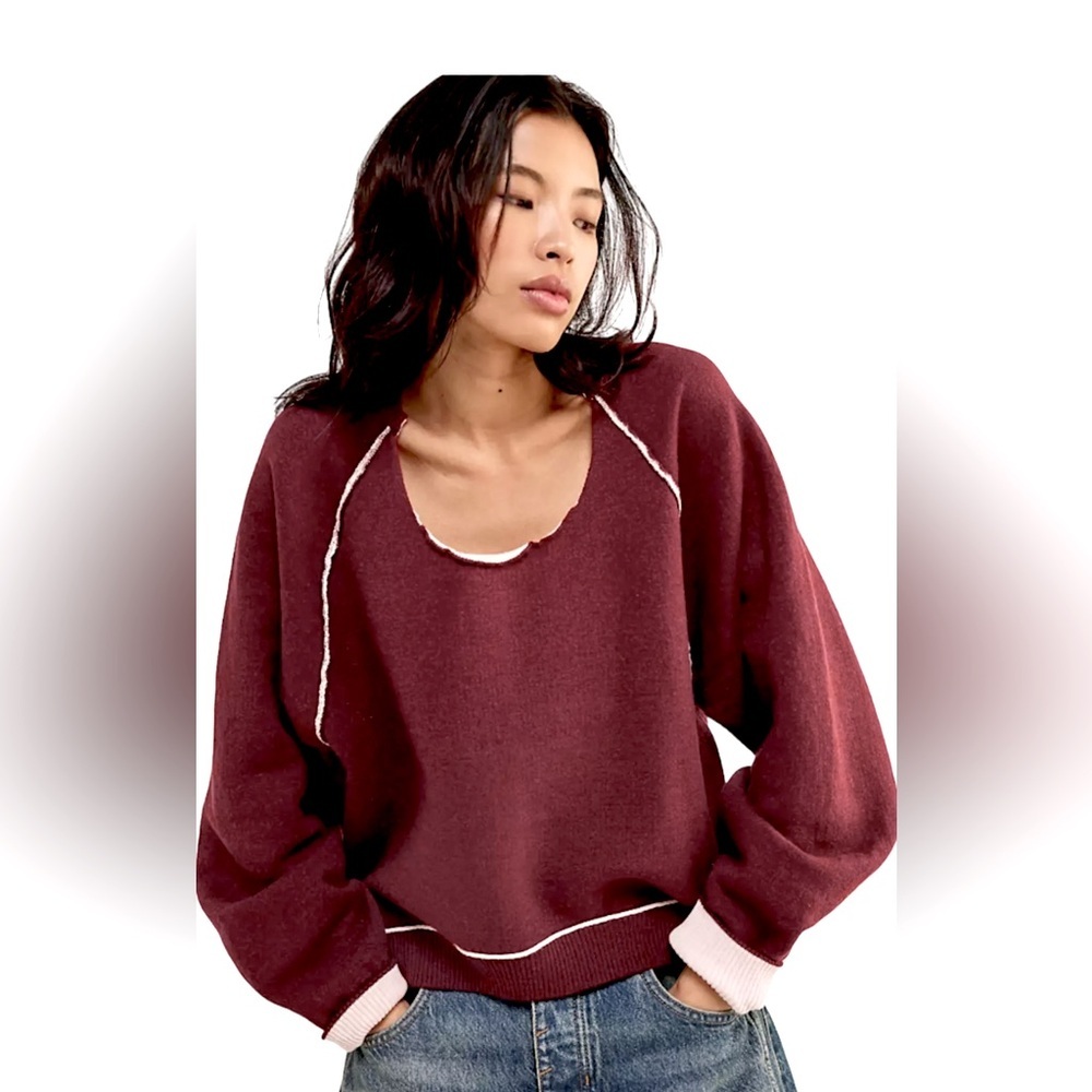 WE THE FREE VALENTINE OVERSIZED SLOUCHY BAGGY PULLOVER CASUAL SWEATER NWOT - Picture 9 of 12